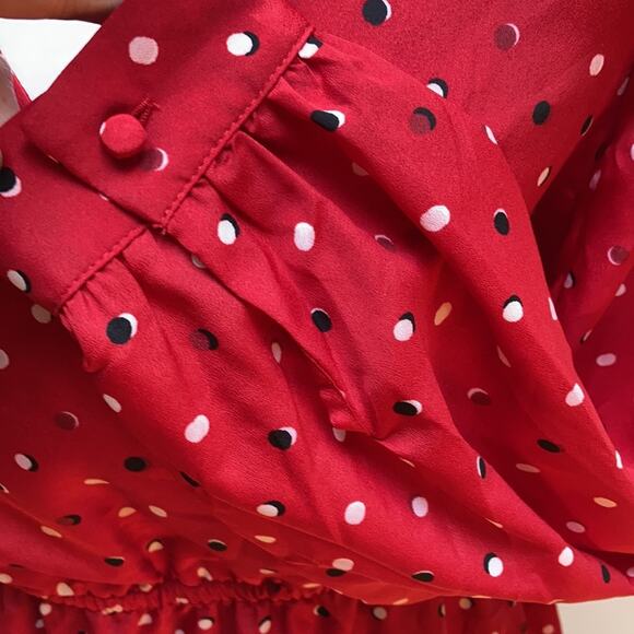 NWT Maison Jules Sz M Red Rainbow Fit and Flare - Picture 13 of 13